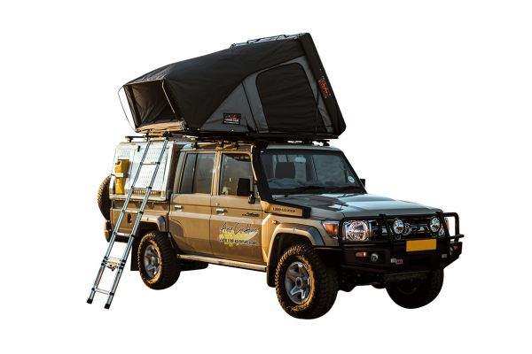 Toyota Landcruiser mit Campingausrüstung für 2 Personen